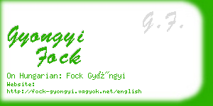 gyongyi fock business card